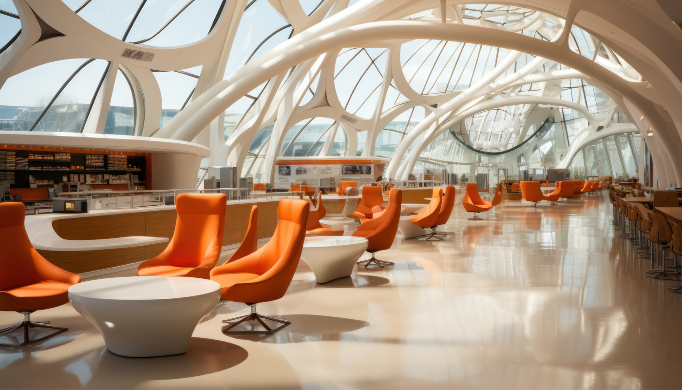 Art leather uses for Airport Lobby